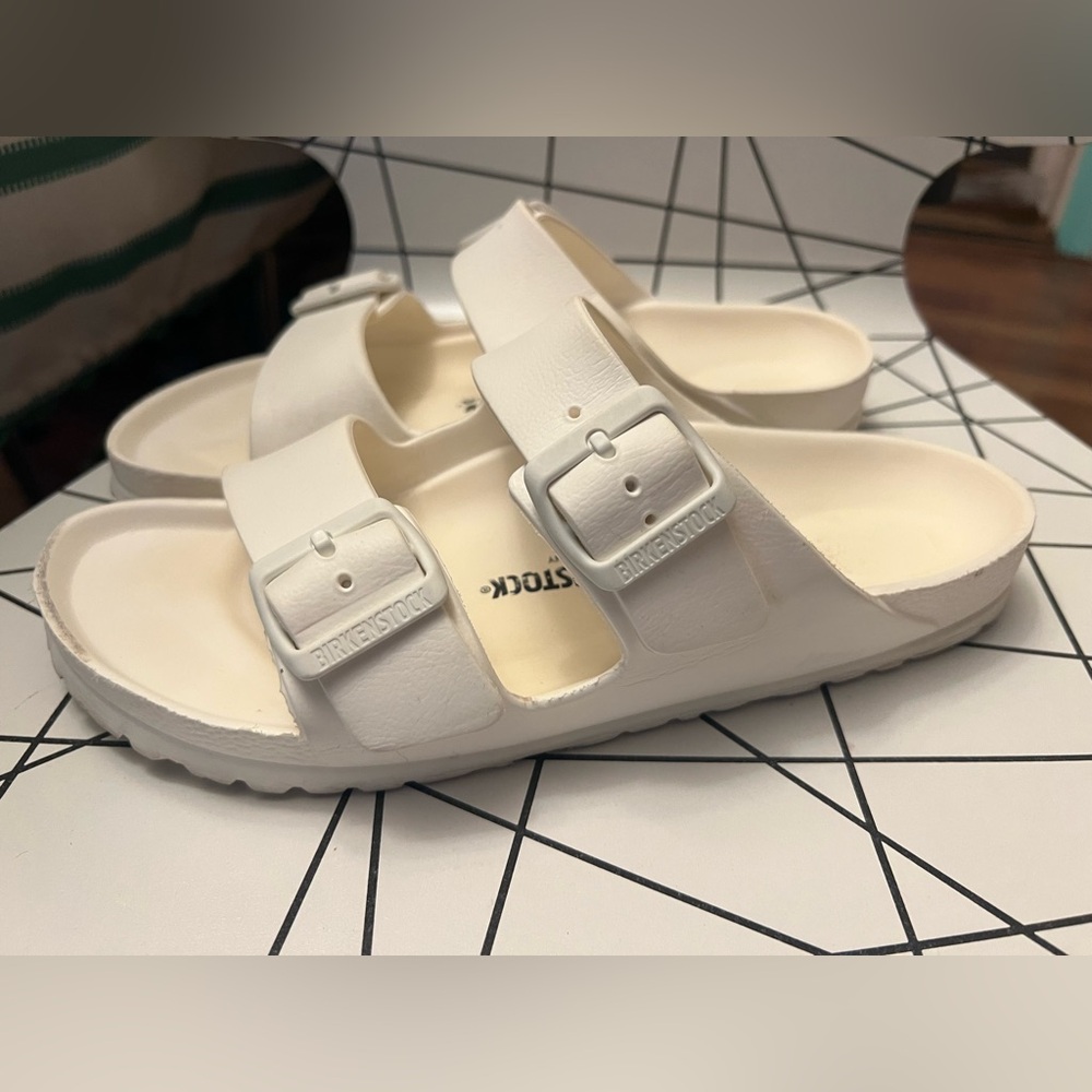 Birkenstock Arizona Essentials Eva Sz 39 W 8 M 6 Egg Shell Guc